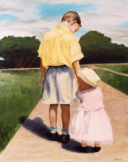 Hayden and Lilly painting