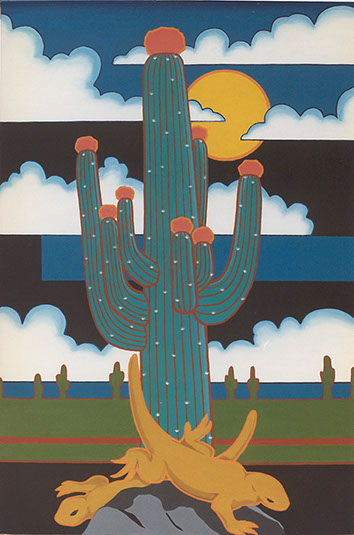 Lizard and Cactus